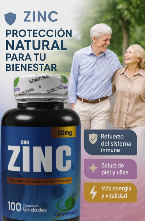 NutraVida Zinc 50 mg – Inmunidad, Energía y Vitalidad