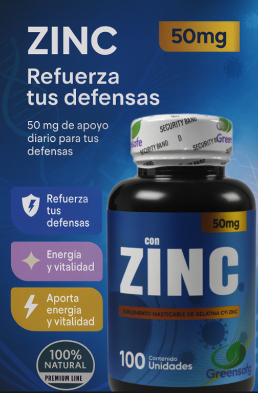 NutraVida Zinc 50 mg – Inmunidad, Energía y Vitalidad