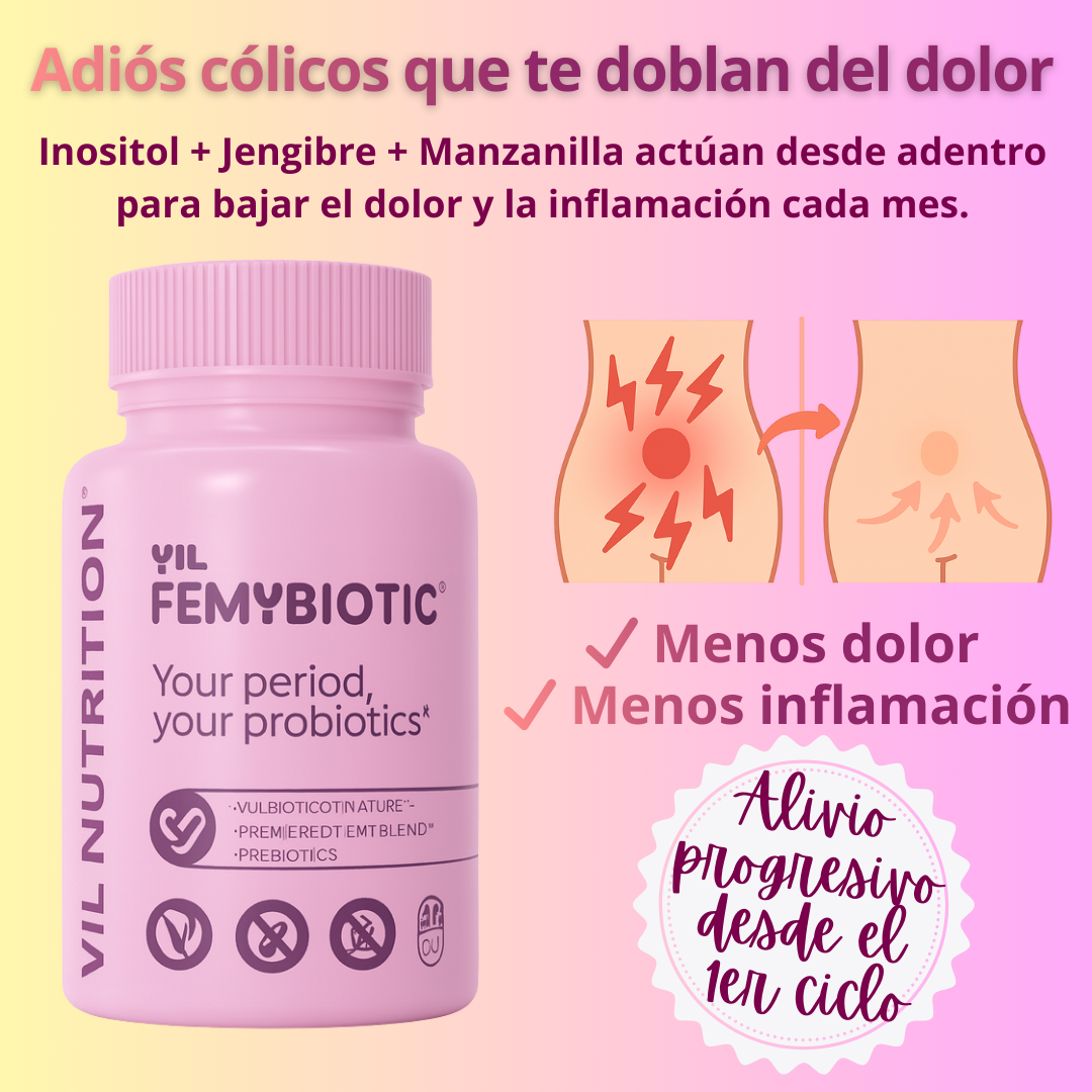 FemYBiotic™ – Equilibrio hormonal y alivio de cólicos | NutraVida