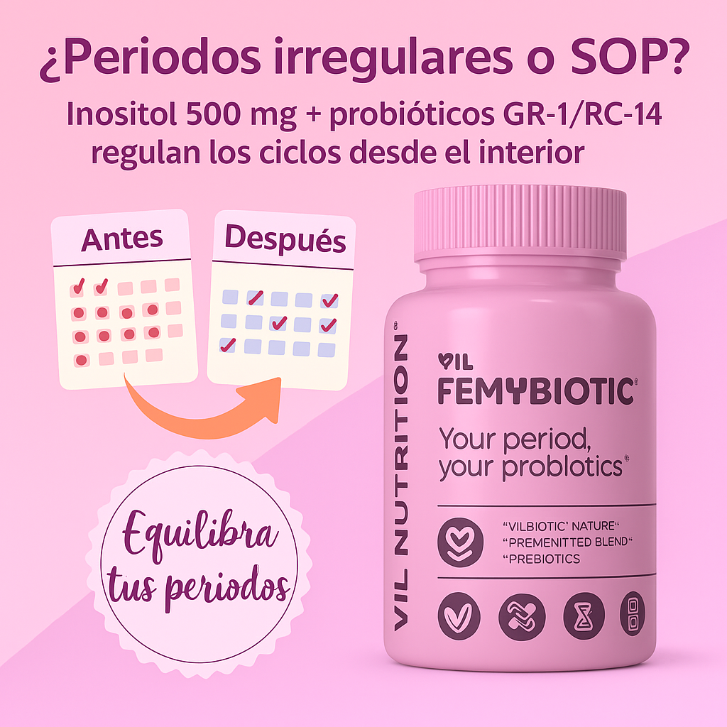 FemYBiotic™ – Equilibrio hormonal y alivio de cólicos | NutraVida