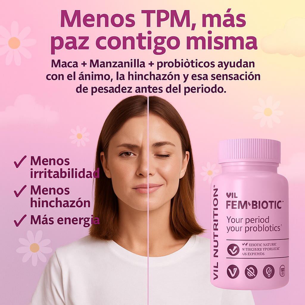 FemYBiotic™ – Equilibrio hormonal y alivio de cólicos | NutraVida