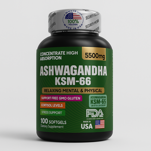 Ashwagandha KSM-66® — Manejo del estrés, enfoque y bienestar