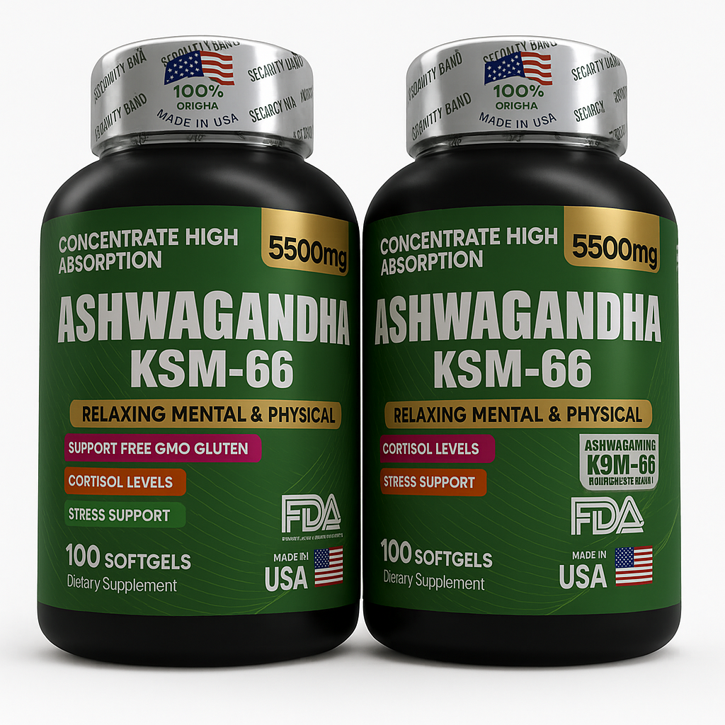 Ashwagandha KSM-66® — Manejo del estrés, enfoque y bienestar