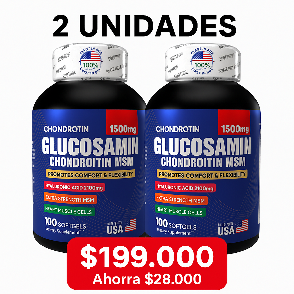 Glucosamina, Condroitina y MSM con Ácido Hialurónico