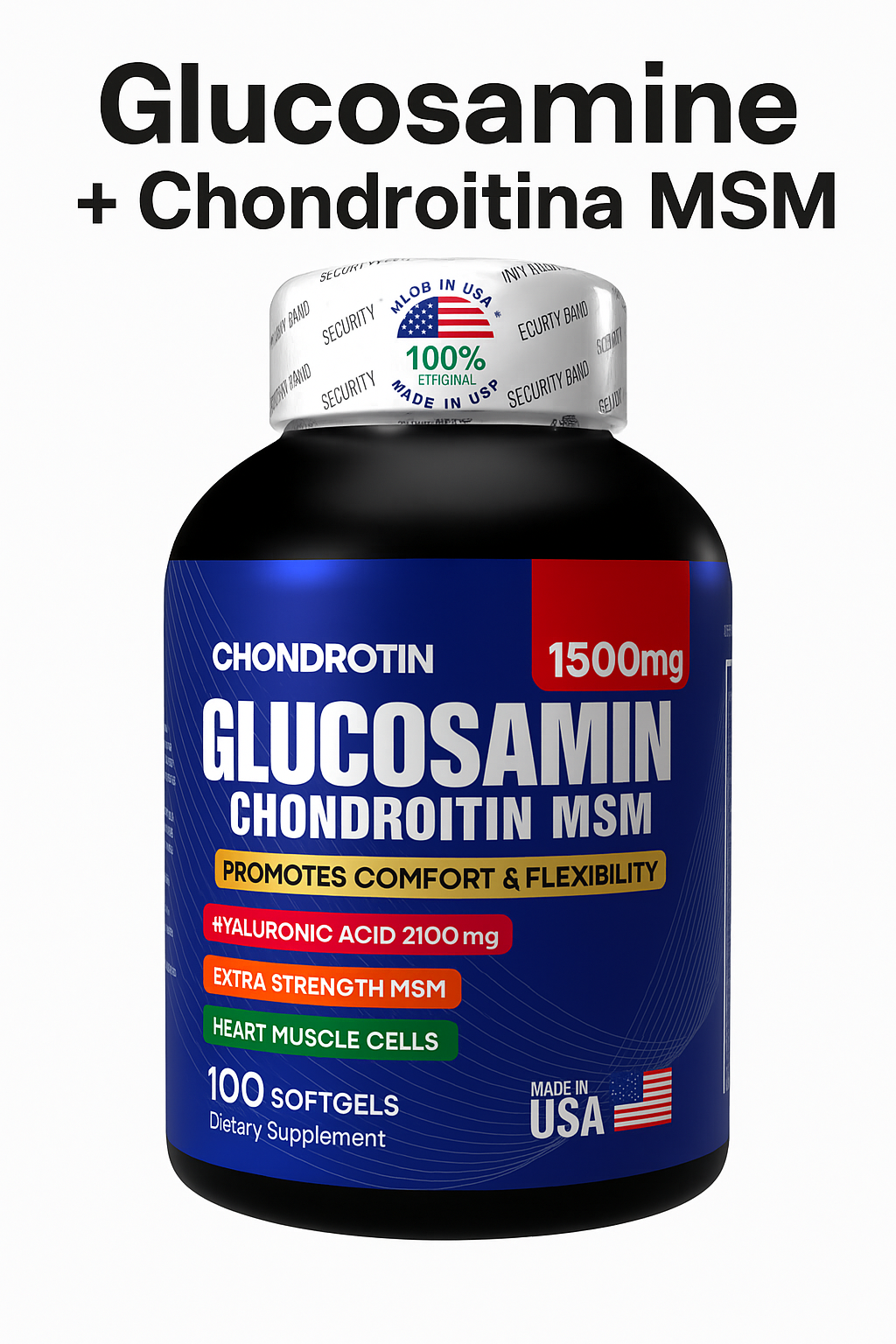 Glucosamina, Condroitina y MSM con Ácido Hialurónico